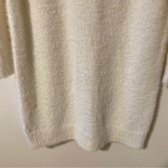 Lou & Grey Lashout Sweater Dress White Long Sleeve Crew Eyelash-Small - Picture 8 of 11